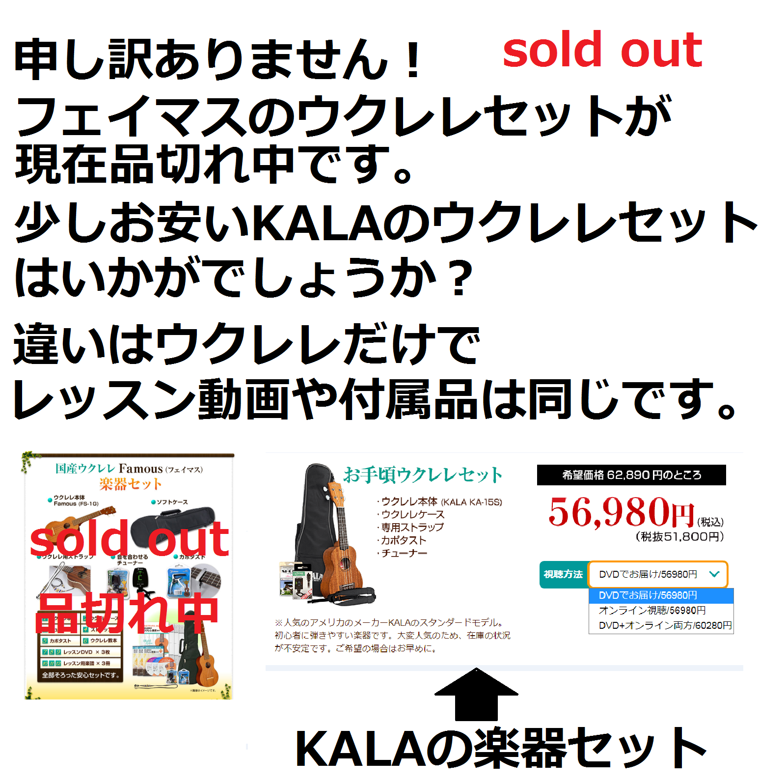 
フェイマスのウクレレは超人気のため品切れ中です。